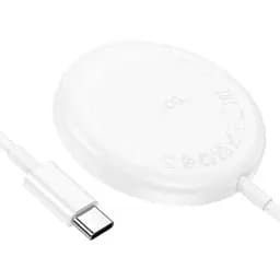 Бездротовий ЗП HOCO CW52 Enjoy magnetic wireless fast charging білий - мініатюра 5