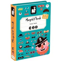 Магнітна книга Janod Смішні обличчя, хлопчик (J02716)