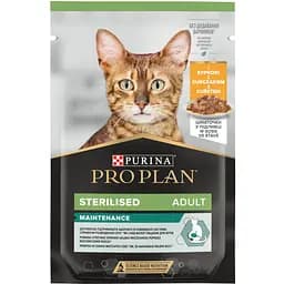 Вологий корм Purina Pro Plan Sterilised для дорослих котів після стерилізації шматочки курки у підливці 85 г (12457646) - мініатюра 2