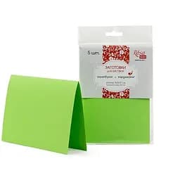 Набор листовочных заготовок 5 шт 16.8×12см №3 салатовый 220г/м² Rosa Talent