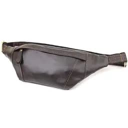 Чоловіча сумка-бананка компактного розміру з натуральної гладкої шкіри SHVIGEL 34х12х4 см sum0027450