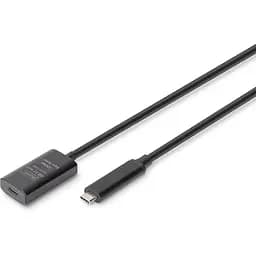 Digitus Подовжувач DIGITUS USB 3.2 Gen2 Active Cable 10G, C/M-C/F, 5м, чорний
