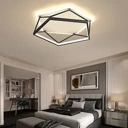 Стельовий світильник Pentagon у чорно-білому каркасі | Арт. S 19-500 BK+WT | Line F