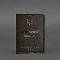 Шкіряна обкладинка для військового квитка 7.0 темно-коричнева - мініатюра 6