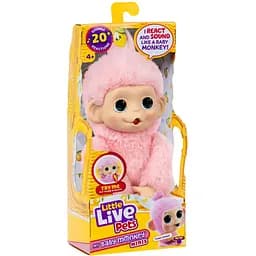 Інтерактивна іграшка Moose Little Live Pets Мавпеня Луна Лемон рожева (26764) - мініатюра 4