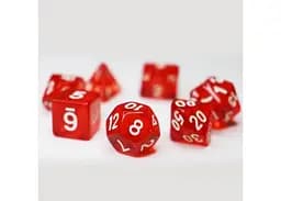 Набір кубиків Transparent 7 Dice Set - Red , 7 шт. (g7dtran02) - мініатюра 3