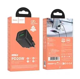 МЗП Hoco N65 Ingenious PD20W+QC3.0 charger(EU) Black - мініатюра 2