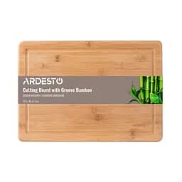 Дошка кухонна Ardesto Midori, з жолобом, 35,5х25х1,5 см (AR1435BG)