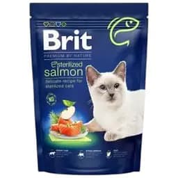 Сухой корм Brit Premium Cat by Nature Sterilized Salmon для стерилизованных кошек, с лососем, 800 г