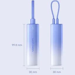 Універсальна мобільна батарея Vention 5000mAh 20W PD USB-C In/Out Lightning In/Out with cable Gradient Blue (FHWL0) - мініатюра 6
