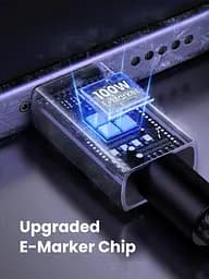 Кабель Ugreen USB 2.0 Type-C M-M, 3 м, 100W (480Mbps）Сірий, L512 - мініатюра 4