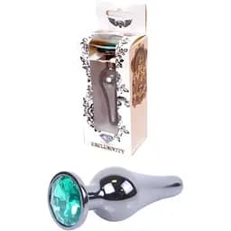 Анальная пробка Boys Of Toys Jewellery Dark Silver Butt Plug M-Green