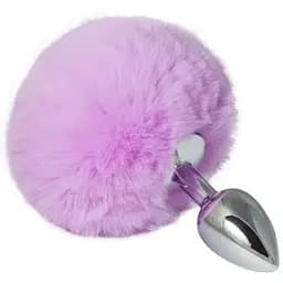 Анальна пробка з хвостом SKN-Z09 (розмір S), Фіолетовий