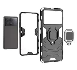 Чохол бампер Primolux Ring Armor для Xiaomi Redmi K70E / Poco X6 Pro Black - мініатюра 5