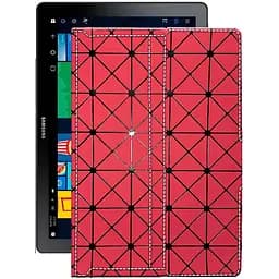 Чехол StatusCASE из экокожи для планшета Samsung Galaxy Book 2 (sm-w737v) Красный ромб