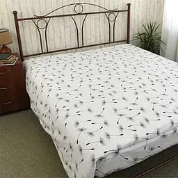 Пододеяльник Руно Fly White, бязь набивная, полуторный, 215х143 см, комбинированный (51.114Б_Fly white)