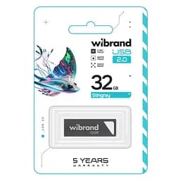 USB флеш накопичувач Wibrand 32GB Stingray Grey USB 2.0 (WI2.0/ST32U5G) - мініатюра 2