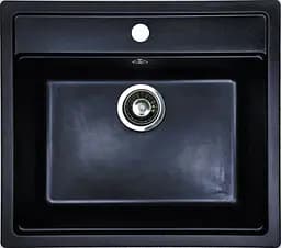Кухонна мийка Adamant STEP чорна 565x500x190 мм, без крила 56,5 см