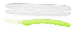 Силіконова ложка Nuby Easy Grip, з контейнером, зелений (5555grn)