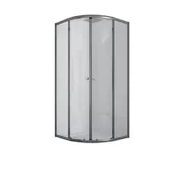 Душова кабіна з низьким піддоном Mixxus Plain SCT02-90x90x195-TR graphite прозоре скло 4 мм MI6901, Універсальна, прозорий, графіт - мініатюра 3
