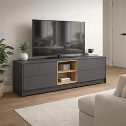 Комод Емма Orange-Line 160 TV Сірий Графіт/Дуб Евок прибережний - мініатюра 2