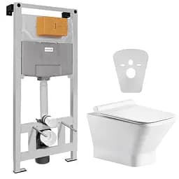 Комплект инсталляция 3 в 1 Volle Master Neo 201010 + унитаз Volle Leon Rimless 13-11-160 с сидением Soft Close, Белый