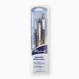 Набір пензлів із натурального ворсу Raphaël, 3 шт, спеціально для акварелі