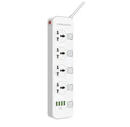 Сетевой фильтр-удлинитель ProLogix Premium PRSC4408W 4 розетки, 4 USB, выключатели 2 м - мініатюра 3