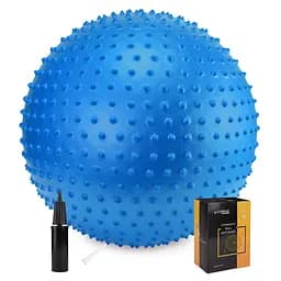 Мяч для фитнеса (фитбол) Cornix 65 см массажный Anti-Burst Blue XR-0483