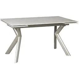 Стол обеденный Prestol Давон раскладной 140/200x80x75 см бежевый мат ножки шампань