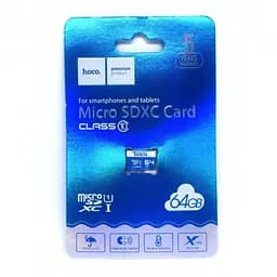 Карта пам'яті для телефонів та планшетів синя Hoco Micro SDHS 64GB - мініатюра 2