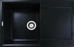 Кухонна мийка Adamant HORIZON чорний металік 780x495x230 мм, з крилом 78 см