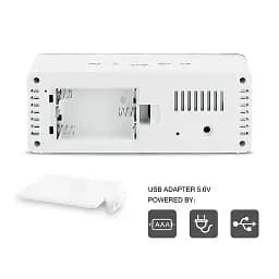 Годинник настільний Technoline White/Black Mirror (WT475) - мініатюра 7