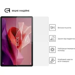 Захисне скло для планшета Lenovo Tab P12 12.7" TB-370 FU TB-371 FC TB-372 FC 375 FC з олеофобним покриттям - мініатюра 2