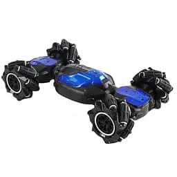 Радіокерована дрифт-машина-перевертиш M 765-23 H-01, акумулятор 3.7V, пульт 2.4GHz, роликові колеса, з підсвічуванням, Синя