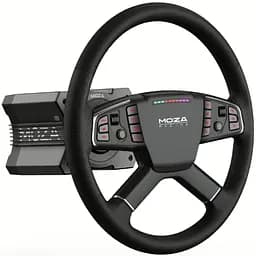 Кермо Moza Racing TSW Truck 40 cм 14 кн. RGB чорне - мініатюра 6