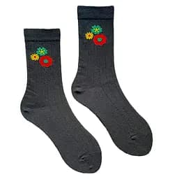 Носки женские "Цветы" из индийского хлопка 213099 38-40