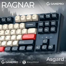 Клавіатура GamePro Asgard Ragnar Keychron Super Red Switch Wireless/Bluetooth/USB Blue бездротова (MK285BL) - мініатюра 13
