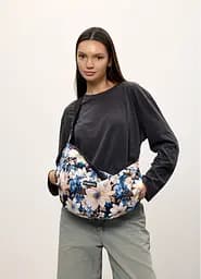 Женская сумка Sambag HOBO Bag-glove принт "Blue Flowers" 50 х 28 х 5 см (53400725)