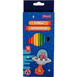 Карандаши цветные 1 Вересня Space, 12 цветов (290704)