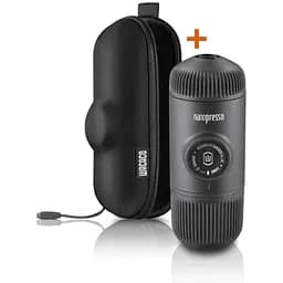 Портативна еспресо-кавоварка Wacaco Nanopresso сіра з чохлом, механічна, для меленої кави