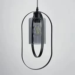 Підвісний світильник із графітовим плафоном у чорному корпусі 34х20 см | Арт. 12513/1 GR | Line F