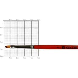 Кисть синтетика угловая Carrot 1097А короткая ручка Kolos