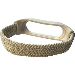 Ремінець BeCover Elastic Nylon Style для Xiaomi Mi Smart Band 5 / Mi Smart Band 6 Size M Beige (710495) - мініатюра 2