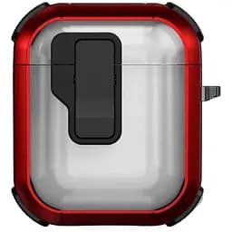 Футляр протиударний Locking Button для навушників Airpods 1/2 Red