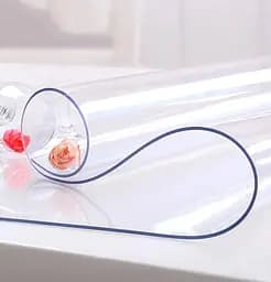 М'яке скло Прозора силіконова скатертина на стіл Soft Glass Захист для меблів 2.4х1.5 м (товщина 0.5 мм) - мініатюра 2