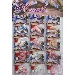 Накладные ногти K·Nail цветные с рисунком упаковка 12 шт. №3