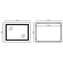 Дзеркало Mixxus Warm MR02-120x80 (годинник, LED-підсвічування, антизапотівання) MI6001 - мініатюра 3