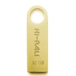Флеш накопичувач USB 32Gb Hi-Rali Shuttle золотистий USB 2.0 (HI-32GBSHGD)