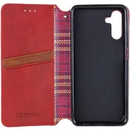 Шкіряний чохол-книжка GETMAN Cubic (PU) для Samsung Galaxy A14 4G/5G Червоний - мініатюра 3